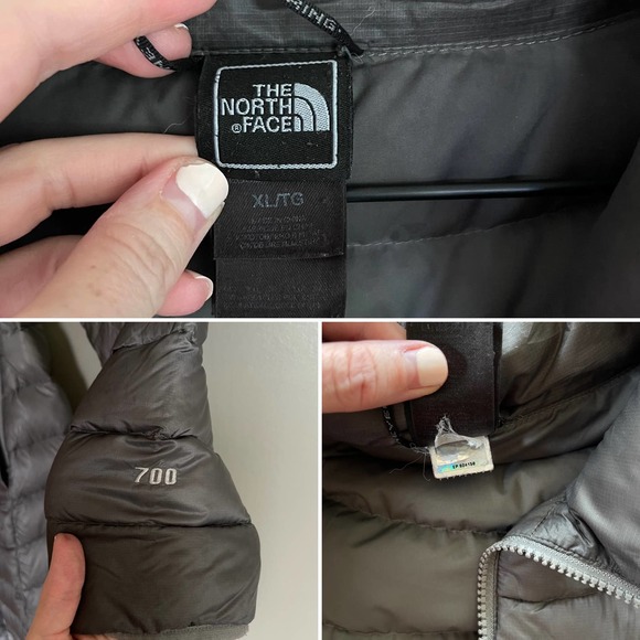 The North Face Puffer Coat Grey Size XL 700 Fill Parka Warm Comfortable Classic - Picture 15 of 16